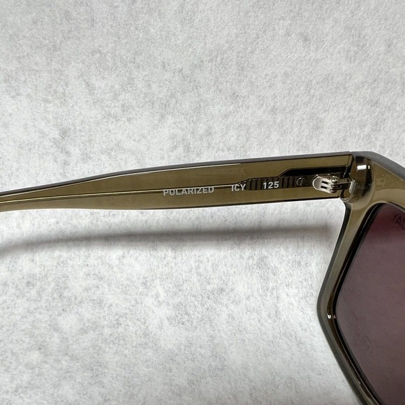 Quay Australia ICY Sunglasses - Green/ Brown Polarized Oversized Square - Picture 8 of 10